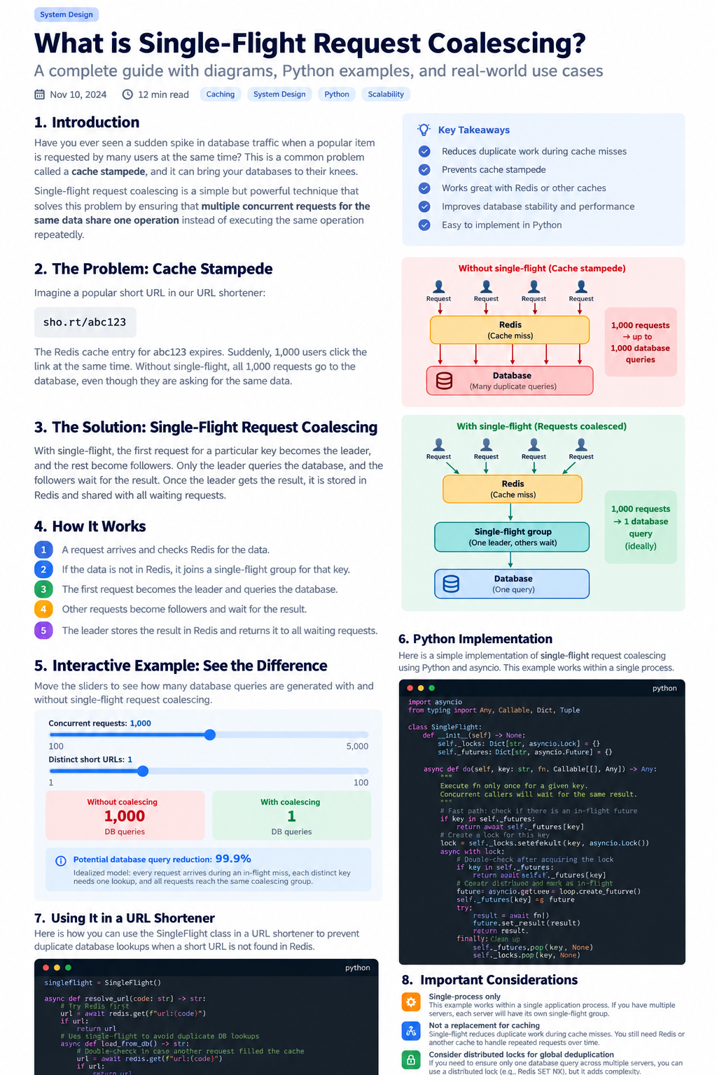 Single-flight request coalescing technical overview